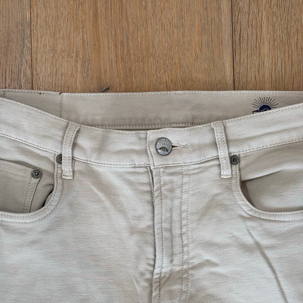 Faherty Terry Stretch Five Pocket Canvas Pants. Casual, Preppy, Comfort Jeans - Picture 8 of 9